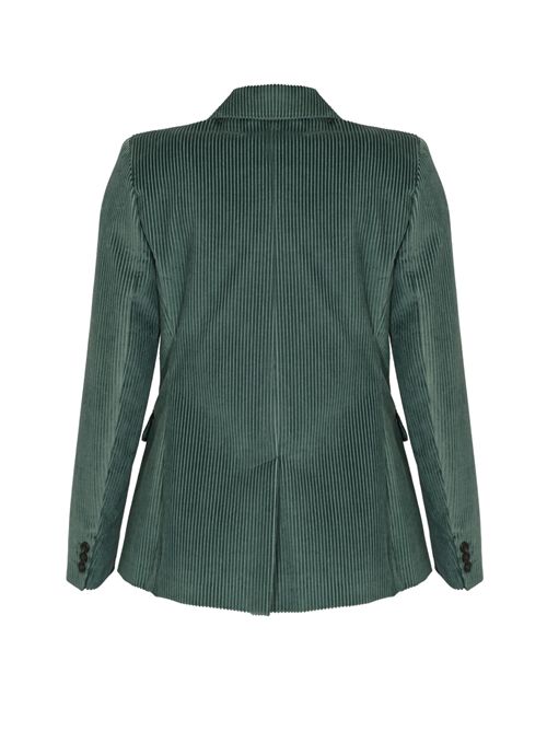 Giacca doppiopetto Katanga in velluto di cotone Petrolio WEEKEND MAX MARA | 2525046062600017